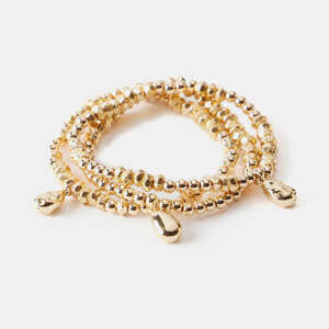 Mint Velvet Gold Tone Friendship Bracelet Set
